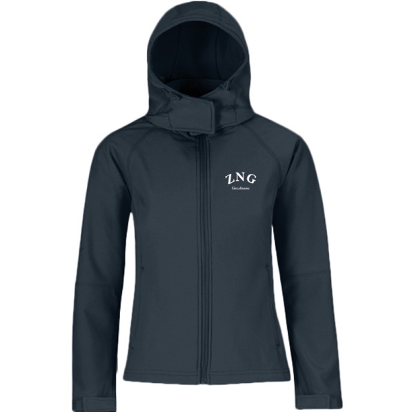 Damen Softshell-Jacke mit Kapuze "ZNG" / Marine