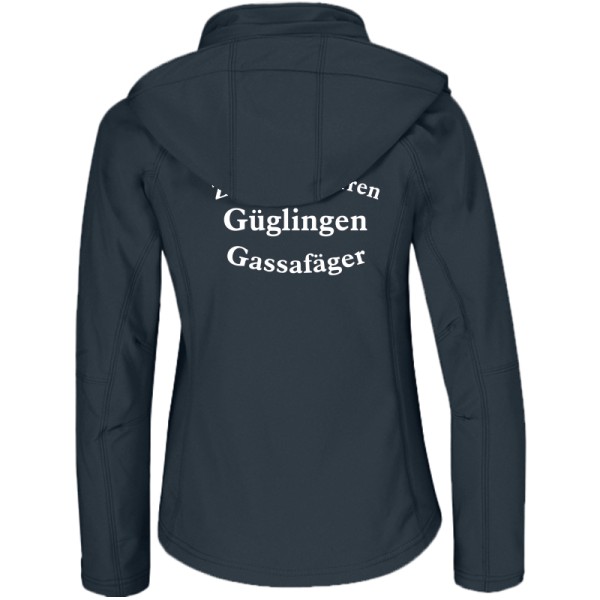 Damen Softshell-Jacke mit Kapuze "ZNG Gassafäger" / Marine